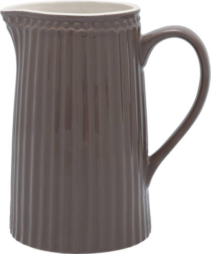 GreenGate Schenkkan / Waterkan Alice Donkerbruin Chocolade (1 Liter) H 17.6cm