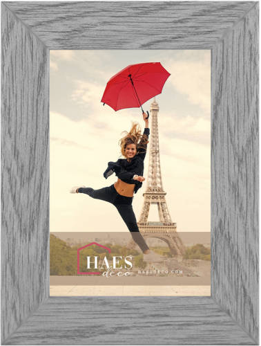 HAES deco - Houten Fotolijst Paris Vintage Grijs 10x15 -Sp001102