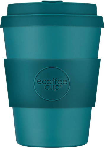 Ecoffee Cup Bay Of Fires Pla - Koffiebeker To Go 350 Ml - Petrol Siliconen