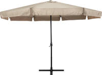 MaxxGarden Stokparasol - Staande Parasol - Ø400cm - Draai-mechanisme - Taupe