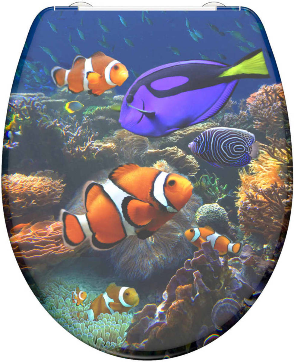 SCHÜTTE Toiletbril Met Soft-close Sea Life Duroplast Met Print