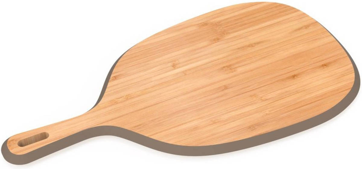 Pebbly Snijplank Met Handvat 40 X 22 Cm Bamboe Grijs Maat M