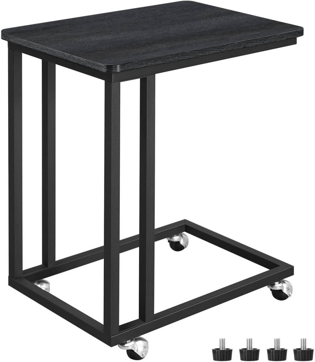 O'Daddy ® Bijzettafel - Onder Bank Of Bed - Wielen En Pootjes - Grijs
