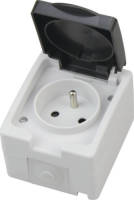 BES LED Buitenstopcontact - Opbouw - Enkel - Geaard - Waterdicht Ip54 België
