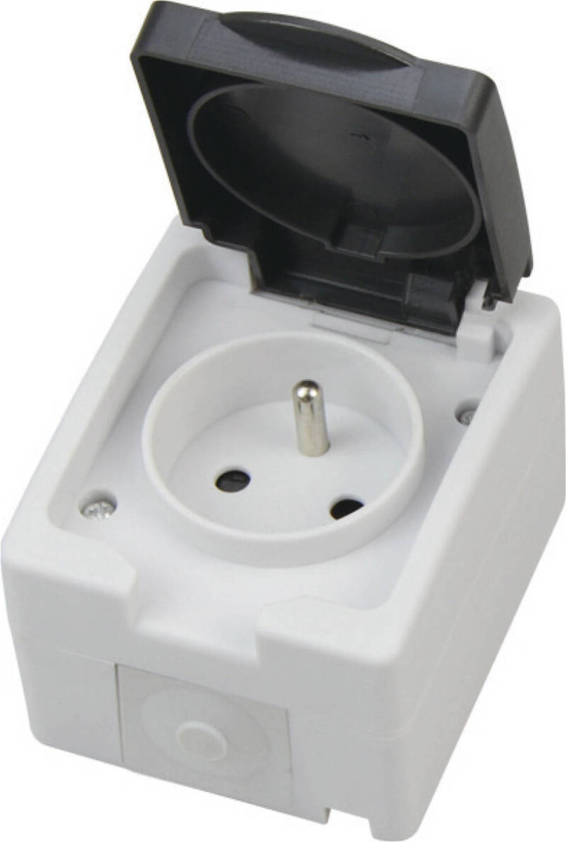 BES LED Buitenstopcontact - Opbouw - Enkel - Geaard - Waterdicht Ip54 België