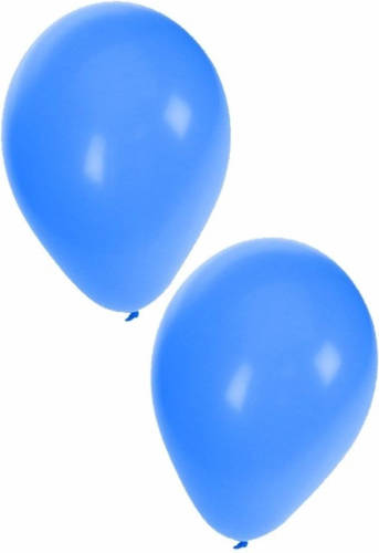 Bellatio Decorations 30x Stuks Blauwe Party/feest Ballonnen 27 Cm - Ballonnen