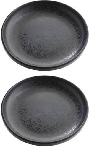 Orange85 Dinerbord - Zwart - 2 Stuks - Aardewerk - 26cm