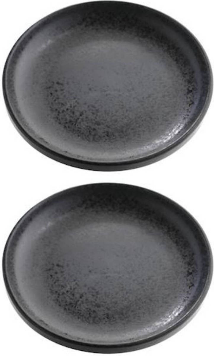 Orange85 Dinerbord - Zwart - 2 Stuks - Aardewerk - 26cm