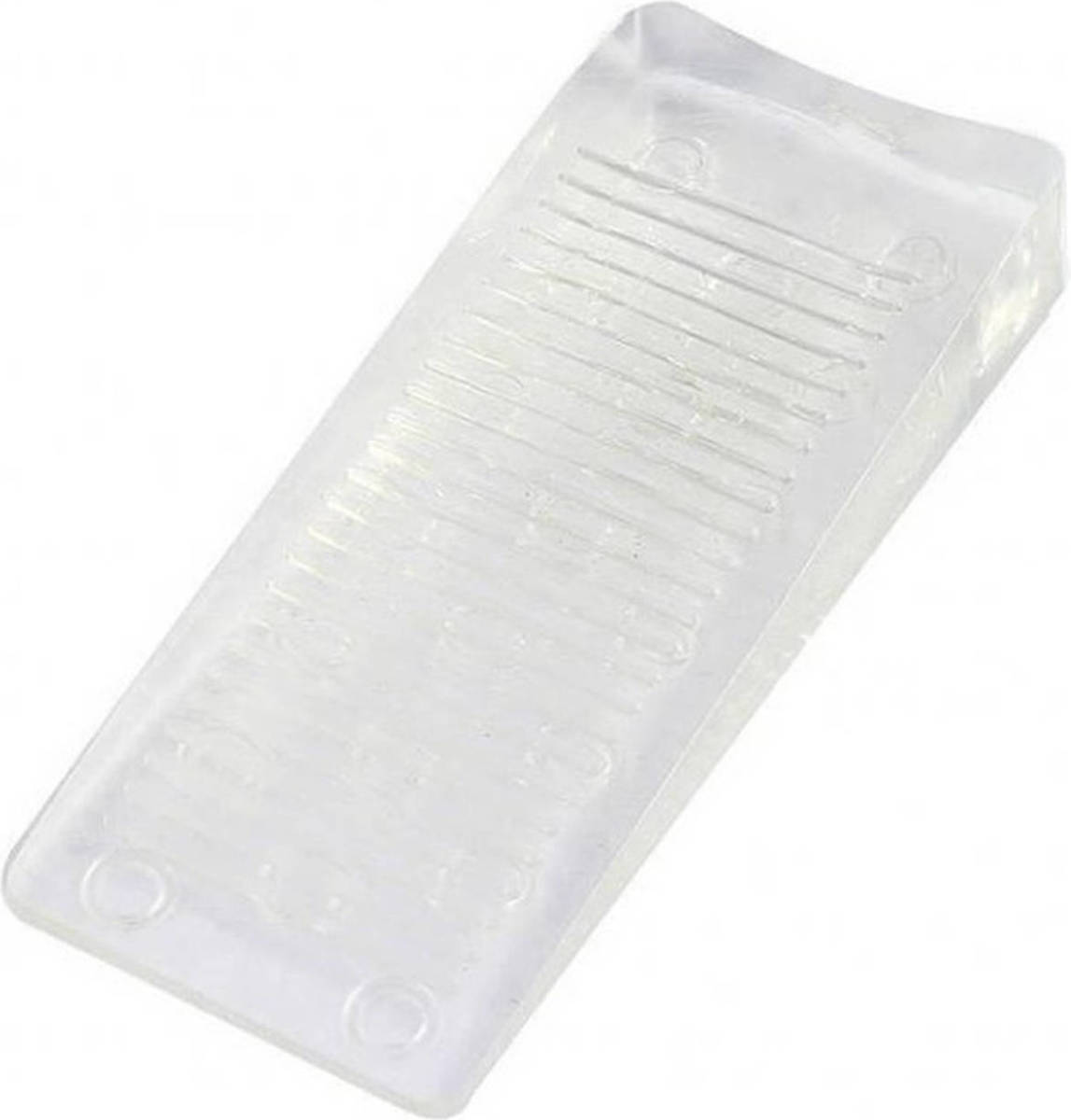 Shoppartners 1x Rubberen Deurwig / Deurstopper Flexibel Transparant 1.6 Cm - Deurstoppers
