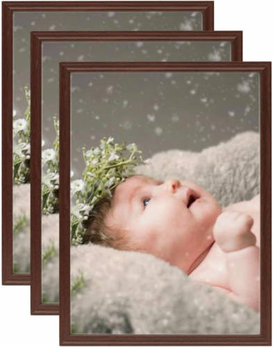 VidaXL Fotolijsten 3 St Voor Wand Of Tafel 13x18 Cm Donkerrood