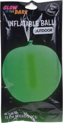 Free and Easy Ballon Glow In The Dark 23 Cm Latex Groen 3-delig