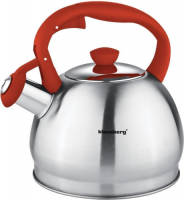Klausberg Kb-7043 - Fluitketel - 1,8l - Rvs - Alle Warmtebronnen - Rood