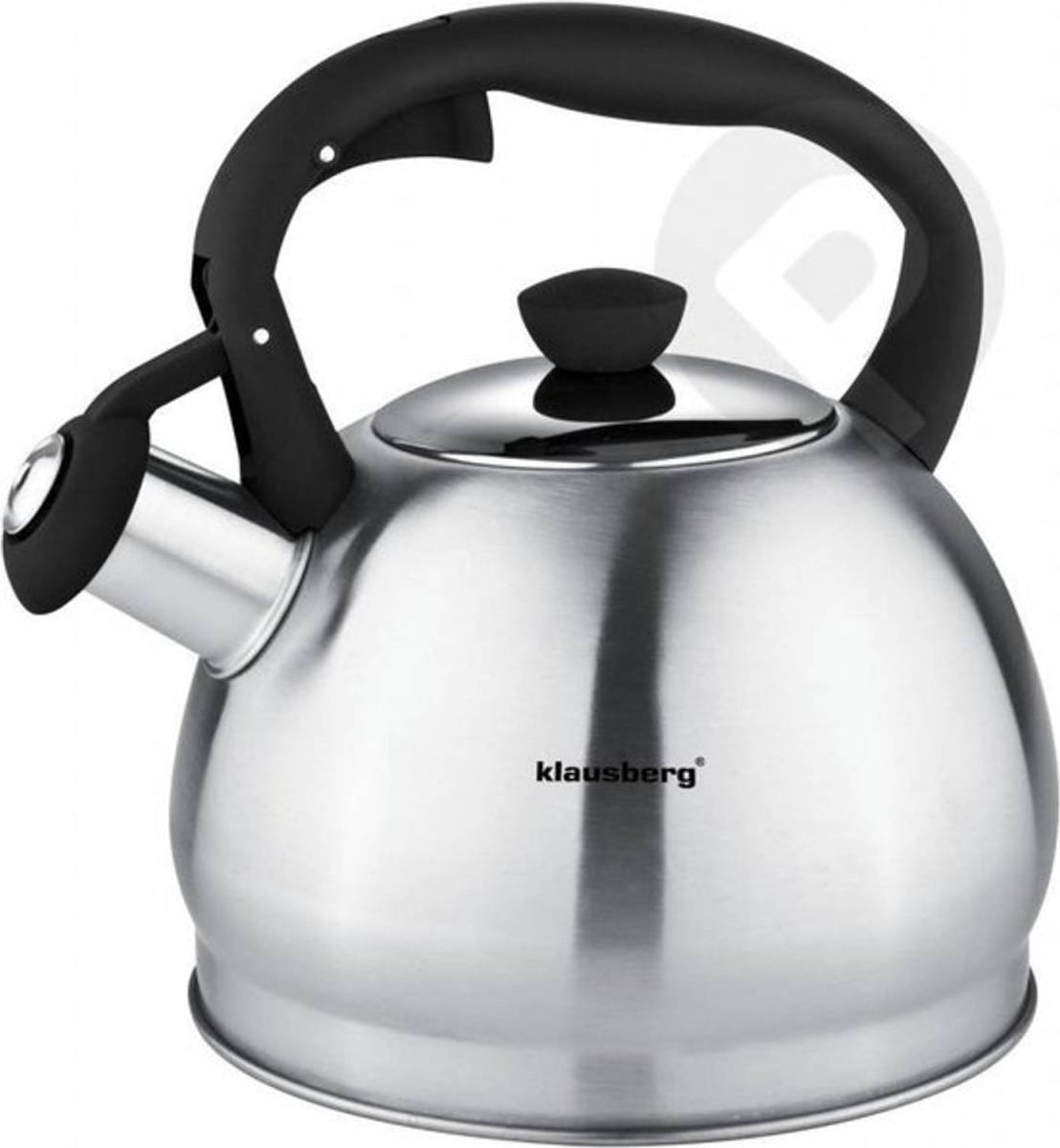 Klausberg 7043 Fluitketel 1.8 Liter - Zwart Handvat