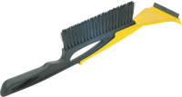 Prosperplast Ijskrabber/raamkrabber Geel Kunststof 2-in-1 Met Rubberen Trekker En Borstel 9 X 40 Cm - Ijskrabbers