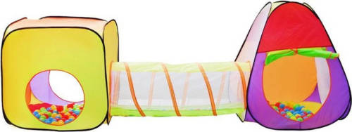 Parya Malatec Kindertent Met Tunnel + 200 Ballen + Tas