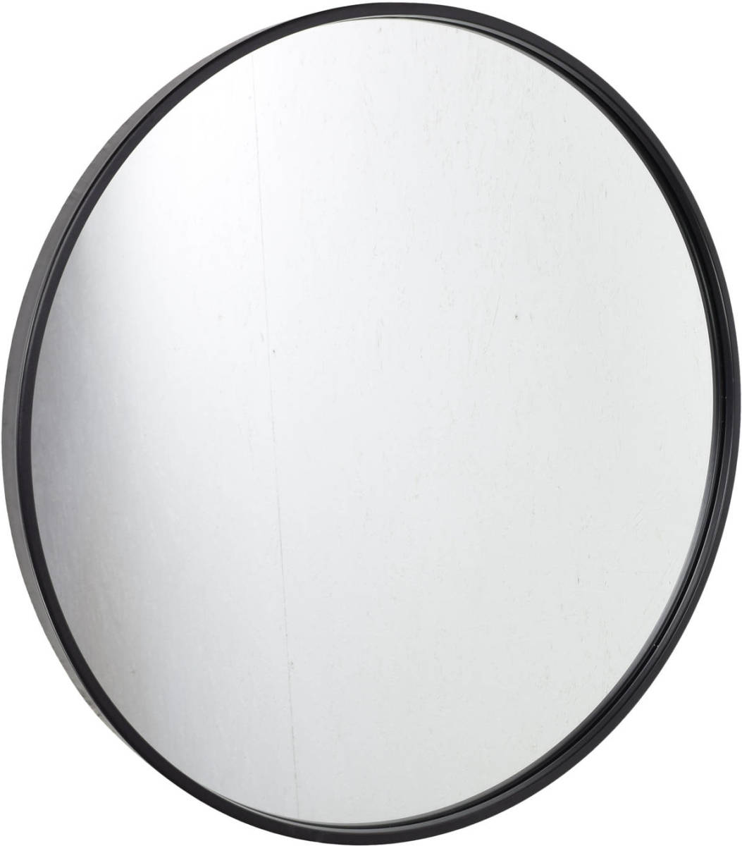 Fragix Boston Wandspiegel Rond - Zwart - Metaal - Ø45cm - Industrieel
