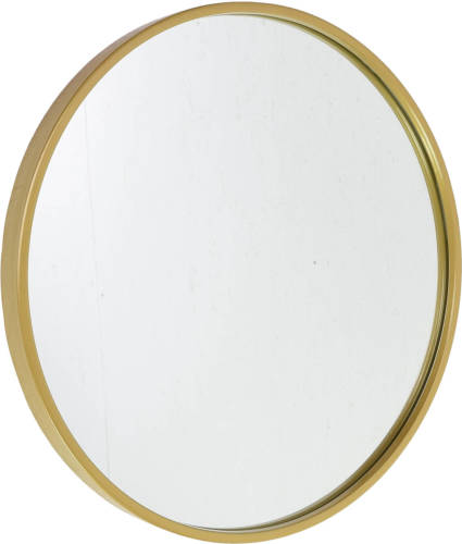 Fragix Boston Wandspiegel Rond - Goud - Metaal - Ø45cm - Industrieel