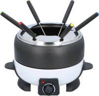 Cuisinier Deluxe Fondueset - 6 Personen - Elektrisch - Rvs - Vleesfondue - Kaasfondue - Chocoladefondue - Zwart Wit