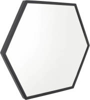 Loft42 Wandspiegel Zeshoek Large - Zwart - 58x50