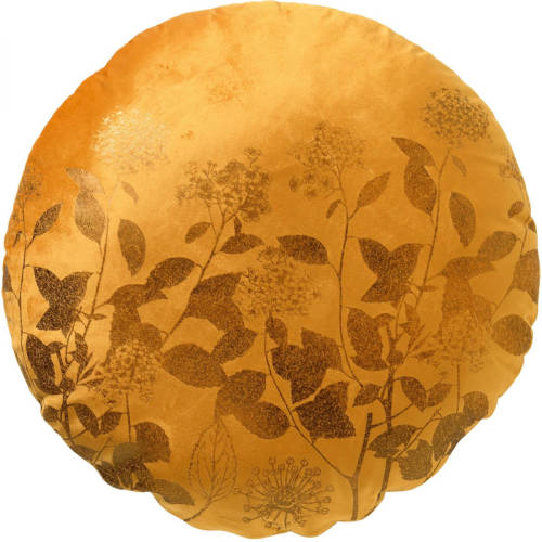 Dutch Decor - Rosie - Sierkussen Rond 45 Cm Golden Glow - Velvet - Geel