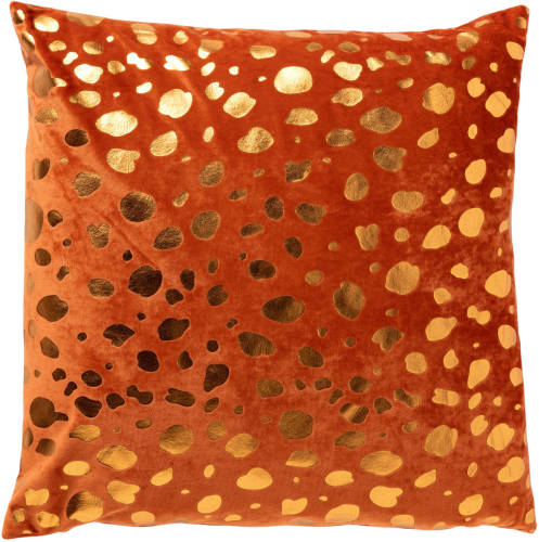 Dutch Decor - Tino - Sierkussen Velvet 45x45 Cm Potters Clay - Oranje