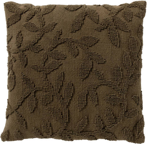 Dutch Decor - Hoja - Sierkussen 45x45 Cm Military Olive - Groen