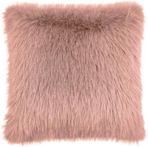 Heckett & Lane Fake Fur Sierkussen Perle - Shady Pink 48x48cm