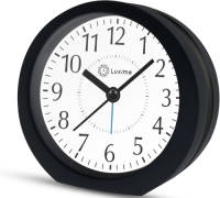 Luxime - Wekker Analoog Zonder Tikgeluid - Analoge Wekker - Senioren - Slaapkamer - Zwart