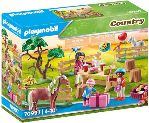 PLAYMOBIL Country - Kinderverjaardagsfeestje Op De Ponyboerderij 70997