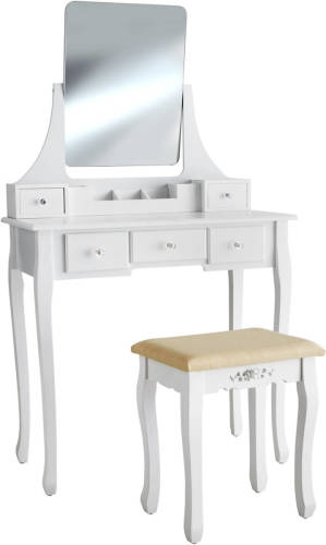 Tectake - Make Up Tafel - Claire - Met Spiegel Sku: 403636