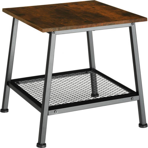 Tectake - Bijzettafel Bedford - 45,5 X 45 X 47 Cm - Robuust - Industrial Dark - 404267