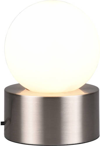 BES LED Led Tafellamp - Tafelverlichting - Trion Celda - E14 Fitting - Rond - Mat Nikkel - Aluminium