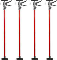 Tectake - Set Van 4 Plafondsteunen 115 - 290 Cm - Rood - 402401