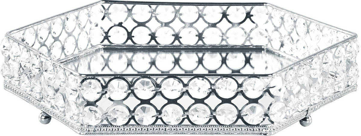 Beliani Vatan - Blad-zilver-ijzer, Glas