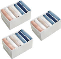 FLOKOO Kleding Organizer 3 Stuks Wit/wit