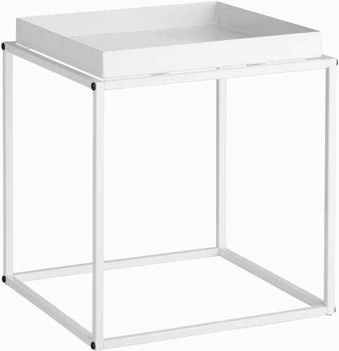 Tectake - Bijzettafel Cambridge Wit - 40x40x44cm, Maximale Draagkracht 30kg - 404183