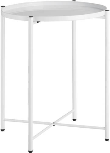 Tectake - Bijzettafel Chester Wit 45,5x45,5x53cm, Maximale Draagkracht 30kg - 404188