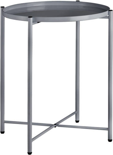 Tectake - Bijzettafel Chester Donkergrijs - 45,5x45,5x53cm, Maximale Draagkracht 30kg - 404186