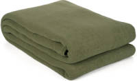 Yellow Katoen Plaid Ica - Army Green 140x200cm