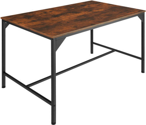 Tectake - Eettafel Belfast Industrieel Donkerbruin - 120 X 75 X 75 Cm - 404344