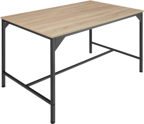 Tectake - Eettafel Belfast Industrieel Lichtbruin - 120 X 75 X 75 Cm - 404345