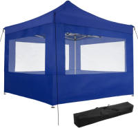 Tectake - Partytent 3x3 M. Opvouwbaar -4 Wanden- Blauw 403155