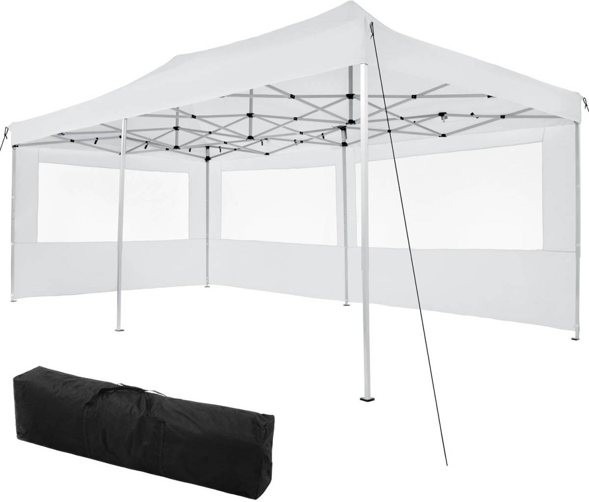 Tectake - Partytent Viola 3x6 M Met 2 Zijdelen Wit - 403158