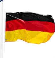 Tectake - Vlaggenmast, Incl Duitse Vlag, Max 620 Cm 402125
