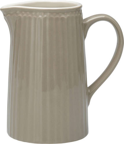 GreenGate Schenkkan / Waterkan Alice Warm Grijs (1 Liter) H 17.6 Cm