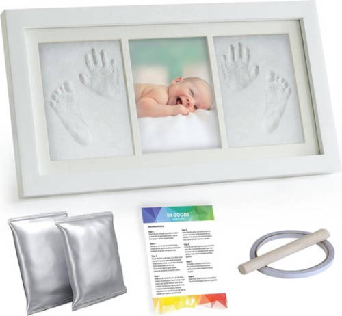 RX Goods Rx Goods Baby Fotolijst Met Klei Voetafdruk & Handafdruk - Kraamcadeau Babyshower - Geen Gips, Inkt