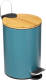 Orange85 Pedaalemmer - Prullenbak - Blauw - 3 Liter - Bamboe En Metaal