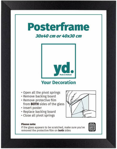 Your Decoration Posterlijst 30x40cm Zwart Mat Mdf