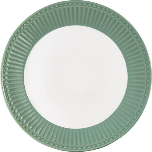 GreenGate Ontbijtbord Alice Dusty Green Ø 23 Cm