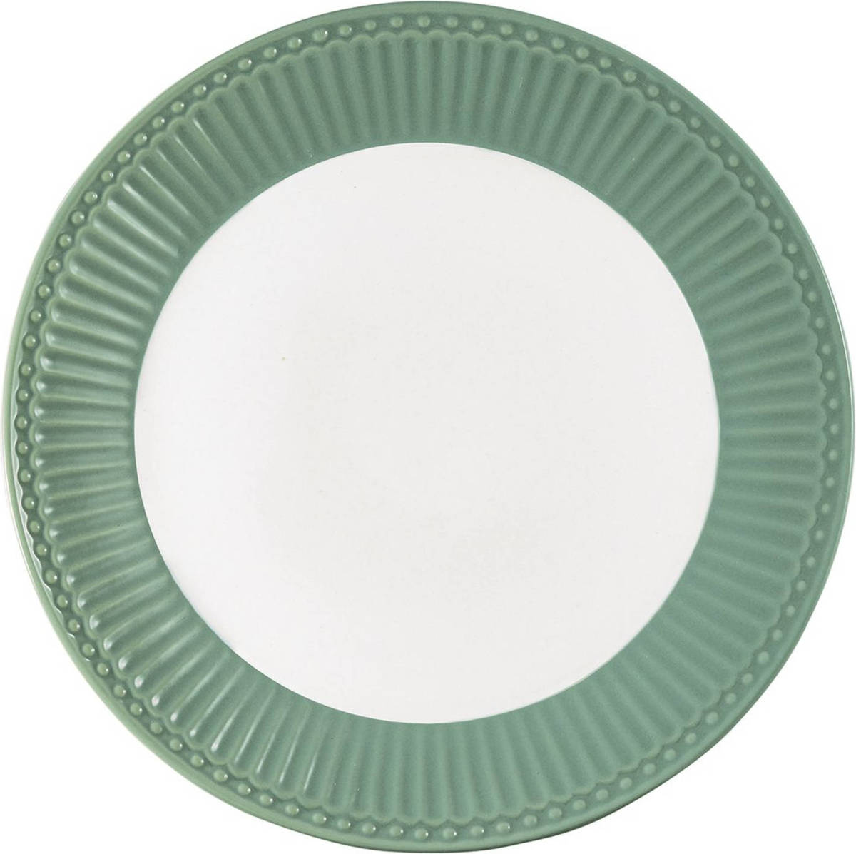 GreenGate Ontbijtbord Alice Dusty Green Ø 23 Cm